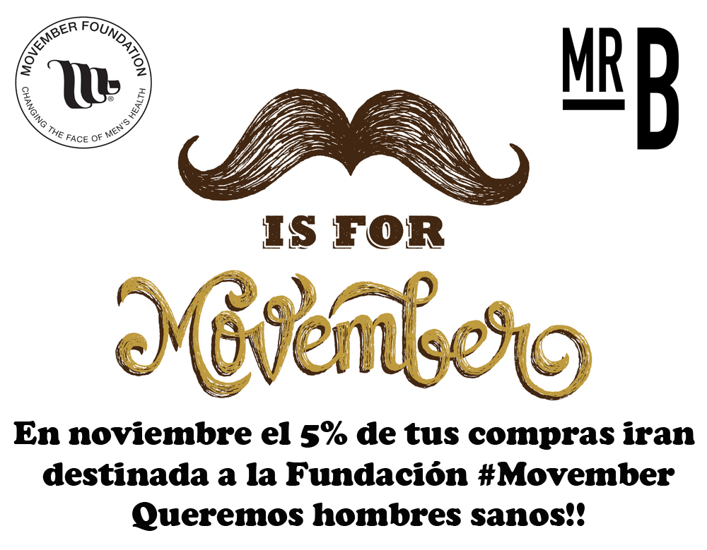 Movember: en noviembre el 5% de tus compras iran a Fundación #Movember